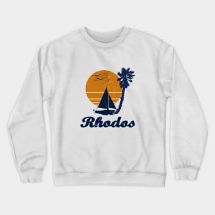 Rhodos Greece  Island Summer Party Design Crewneck Sweatshirt